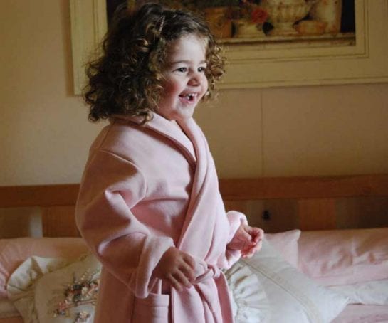 Dressing-Gown for kids made from soft organic fleece