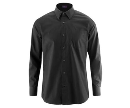 Mens Classic Business Shirt - Organic Cotton - black