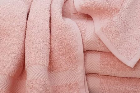 Organature Organic Cotton Terry Towelling Bathroom Range - Powder Pink