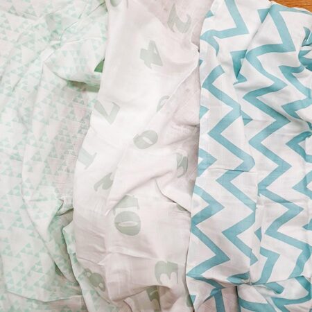 Baby Wraps - Organic Muslin - various prints - (3 Pack) - Image 4