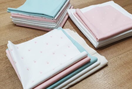 Organic Cotton Poplin fabric squares